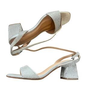 A NEW DAY Shannon Heels Rhinestone Silver 7